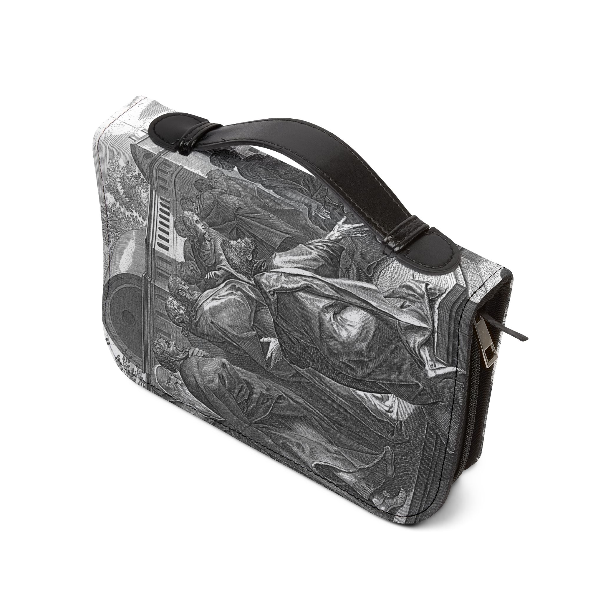 Biblical Art Bible Cover — Vintage Nativity Illustration Zippered Case