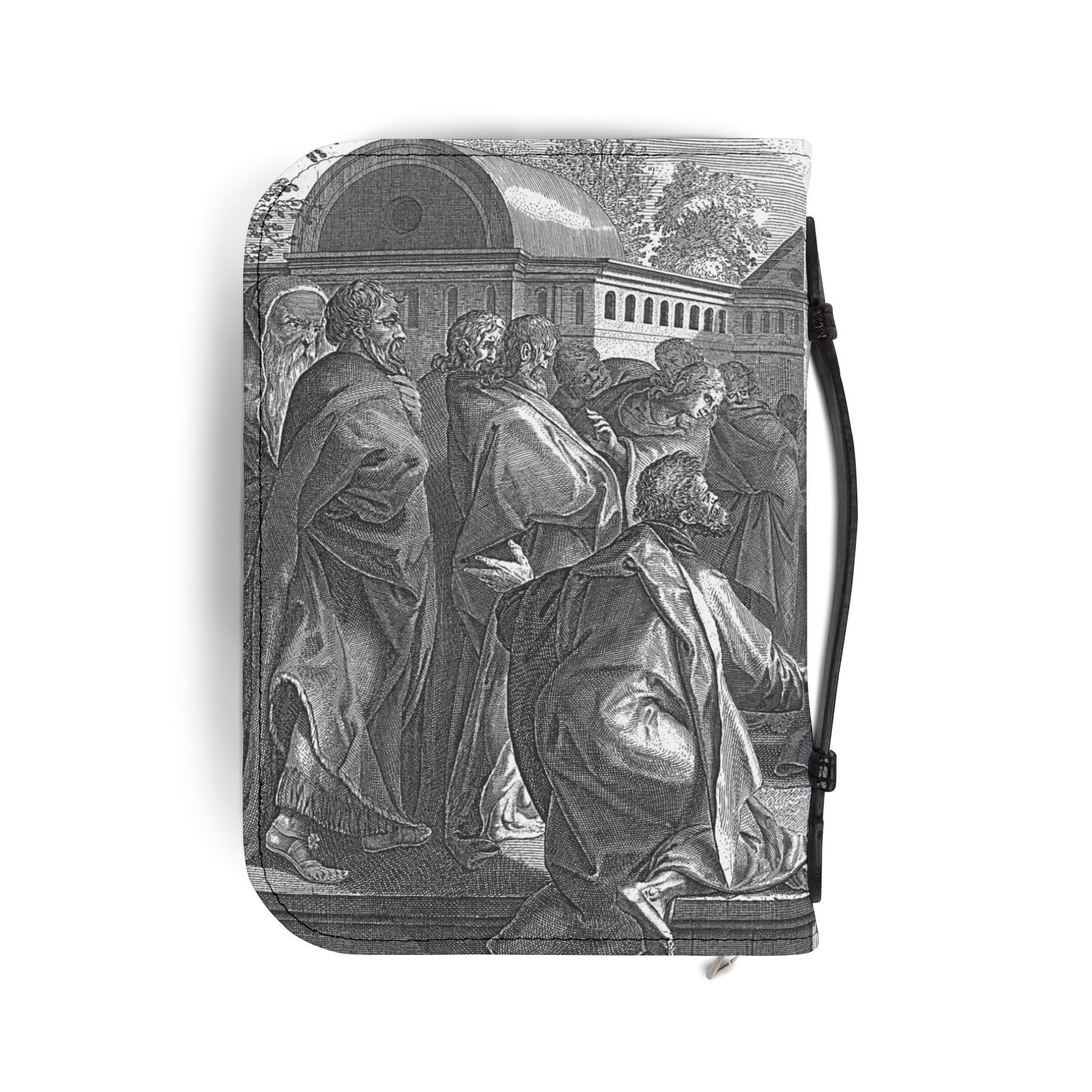 Biblical Art Bible Cover — Vintage Nativity Illustration Zippered Case