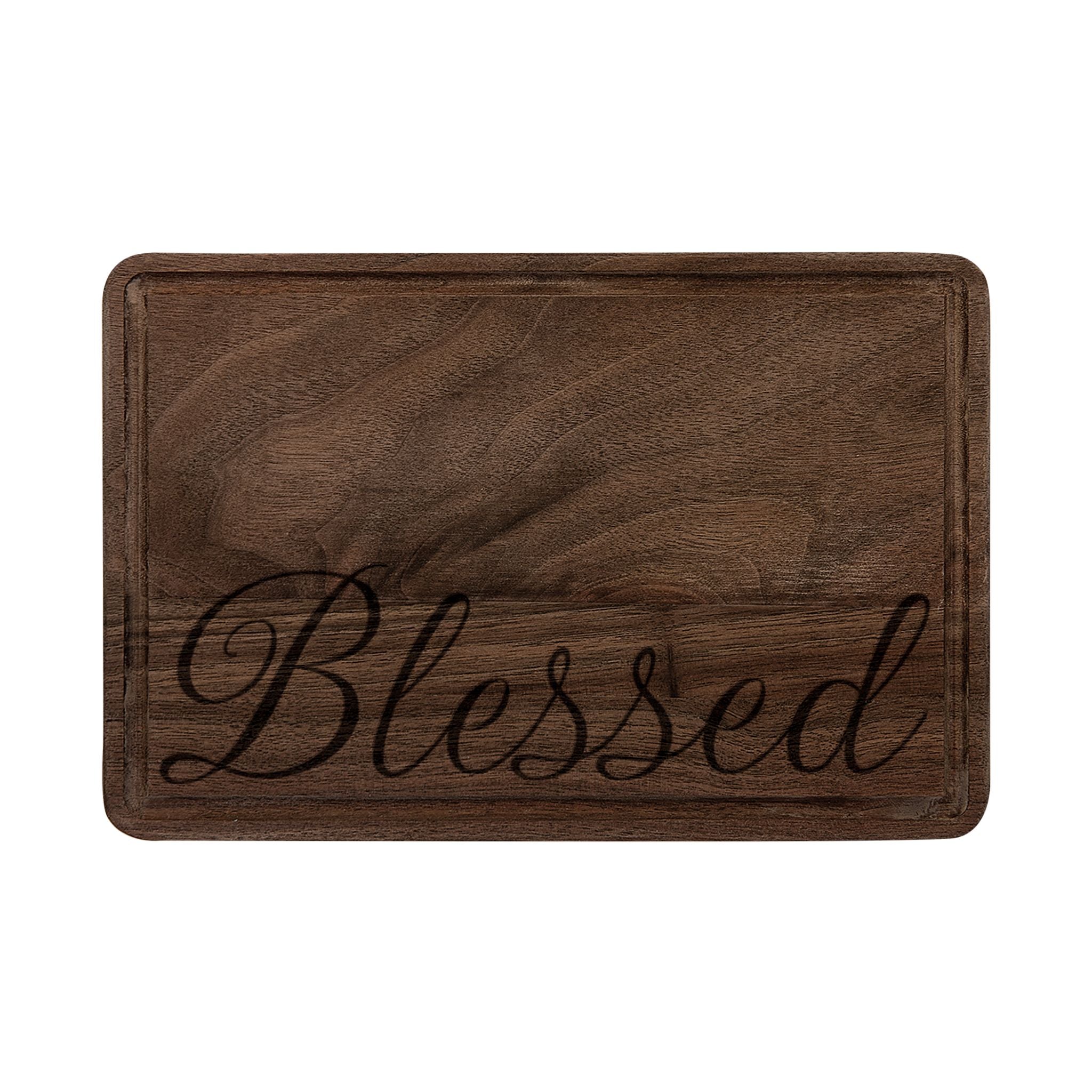 Blessed Engraved Cutting Board — Wooden Charcuterie & Serving Board