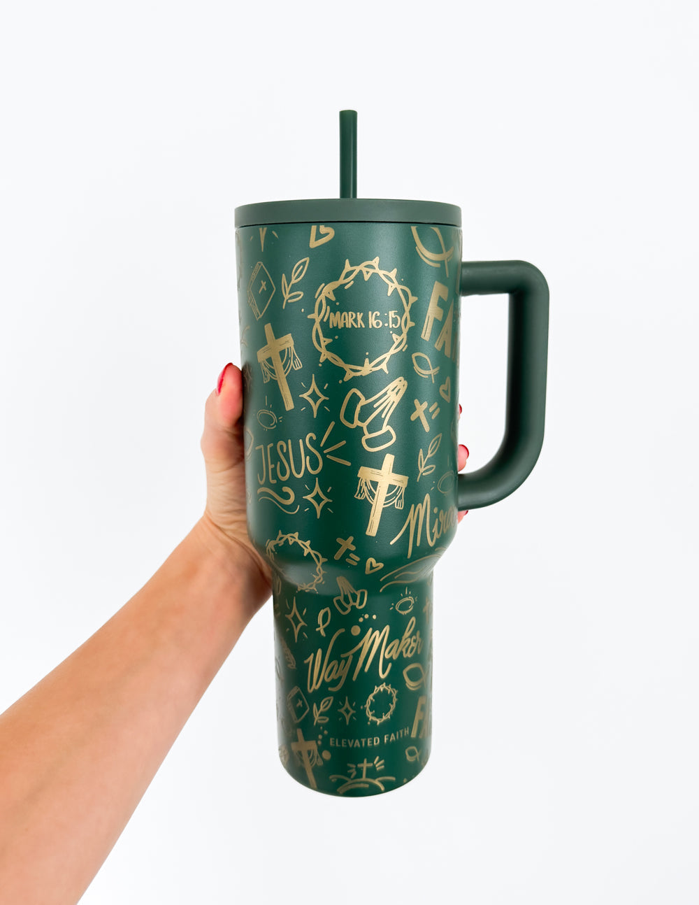 Green Allover Print 40 oz Ascend Tumbler